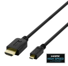 Kaabel HDMI-micro HDMI Deltaco HDMI-1023-K, 2 m, must