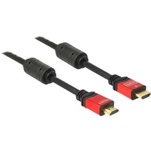 Kaabel HDMI Delock, 5 m, must/punane