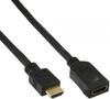 HDMI pikenduskaabel InLine, male-female, 2 m, must
