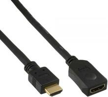 HDMI pikenduskaabel InLine, male-female, 2 m, must