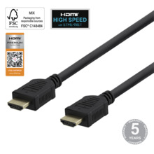 HDMI kaabel Deltaco HDMI-1010-K, 1 m, must