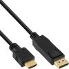 Kaabel DisplayPort - HDMI InLine B-17182, 2 m, must