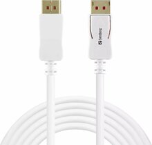 Kaabel DisplayPort Sandberg 509-15, 1.4, 8K60Hz, 2 m, valge