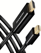 Kaabel Mini DisplayPort - HDMI Axagon RVDM-HI14C2, 1.8 m, must