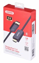 Kaabel adapter Unitek V1608A DisplayPort 1.2 - HDMI 2.0, 1.8 m, must