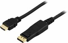 Kaabel DisplayPort - HDMI Deltaco DP-3010, 1 m, must