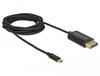 Kaabel USB Type-C - DisplayPort Delock 83710, 2 m, must