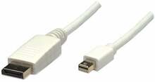 Kaabel Mini DisplayPort Manhattan 324748, 2 m, valge