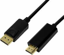 Kaabel DisplayPort - HDMI Logilink CV0128, 3 m, must