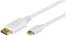 Kaabel Mini DisplayPort Goobay 52858, 1 m, valge, kullatud pistikud
