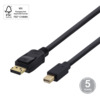Kaabel DisplayPort - mini DisplayPort Deltaco DP-1121-K, 2 m, must