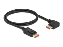 Kaabel DisplayPort Delock 1 m, must, 90 kraadi