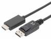 Adapterkaabel DisplayPort-HDMI Assmann AK-340303-030-S, 3 m, must