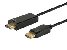 Kaabel DisplayPort - HDMI Savio CL-56, 1,5 m, must