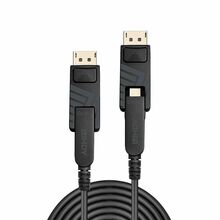 Kaabel Mini DisplayPort Lindy 1.4, 50 m, hübriid fiiberoptiline