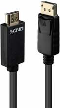 Kaabel DisplayPort - HDMI Lindy 36923, 3 m, must