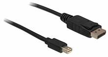 Kaabel DisplayPort Delock Mini DP, 3 m, must