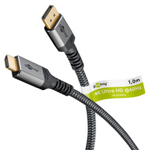 Kaabel DisplayPort - HDMI Goobay 65268, 1 m, hall