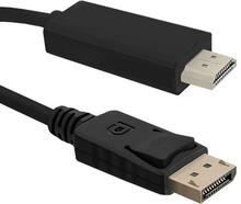 Kaabel DisplayPort Qoltec 50435 v1.2 - HDMI, 1 m, must