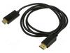 Kaabel HDMI/DisplayPort Akyga AK-AV-05, 1.8 m, must