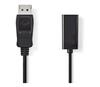Kaabel DisplayPort - HDMI Nedis CCGP37150BK02, 0,2 m, must