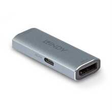 Adapter DisplayPort Lindy 38421 1.4 Repeater, hõbe