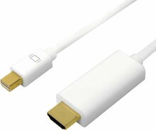 Kaabel Mini DisplayPort to HDMI Logilink CV0122, 1 m, valge