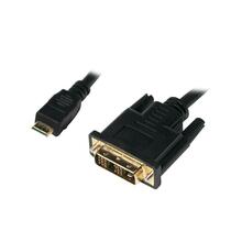 Kaabel Mini HDMI - DVI-D LogiLink, 2 m, must