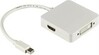 Adapter Mini DisplayPort - DVI/HDMI/DisplayPort, DELTACO DP-MULTI1, valge