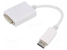 Adapter DisplayPort - DVI Gembird A-DPM-DVIF-03-W, 0.1 m, valge