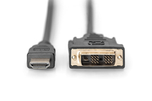 Kaabel HDMI-DVI-D Digitus DB-330300-020-S, 2 m, must
