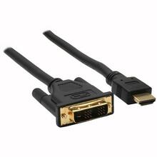 Adapterkaabel HDMI - DVI InLine, 0,5 m, must