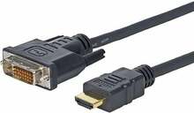 Kaabel HDMI-DVI Vivolink Pro, 1,5 m, must