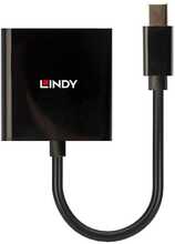 Adapter Mini DisplayPort - DVI Lindy 41736, aktiivne, must