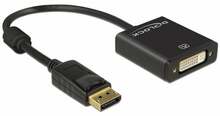 Adapterkaabel DisplayPort - DVI Delock 62601, 0,2 m, must