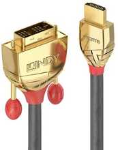 Kaabel HDMI-DVI-D Lindy 36196, 3 m, must