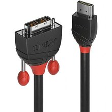 Kaabel HDMI-DVI Lindy 36272, 2 m, must
