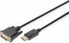 Kaabel DisplayPort - DVI-D Digitus DB-340301-030-S, 3 m, must