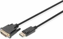 Kaabel DisplayPort - DVI-D Digitus DB-340301-030-S, 3 m, must