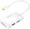 Adapter Mini DisplayPort to HDMI/DVI/DisplayPort, Logilink CV0045, valge
