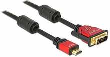 Kaabel HDMI-DVI Delock 84343, 3 m, must