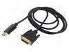 Kaabel HDMI-DVI Savio CL10, 1,5 m, must