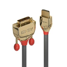 Kaabel HDMI-DVI-D Lindy 36194 Gold Line, 1 m, must