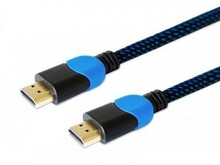 HDMI kaabel Savio GCL-05, 3 m, must-sinine