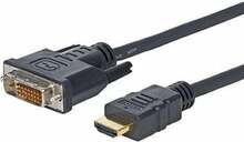 Kaabel HDMI-DVI Vivolink, 7.5 m, must