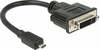 Adapter Micro HDMI - DVI Delock 65563, 20 cm, must