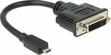 Adapter Micro HDMI - DVI Delock 65563, 20 cm, must