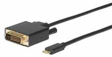 Kaabel USB-C - DVI-D MicroConnect, 1.8 m, must