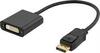 Adapter DisplayPort - DVI-I, Deltaco DP-DVI14, 0.17 m