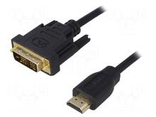 Kaabel HDMI-DVI LogiLink, 3 m, must